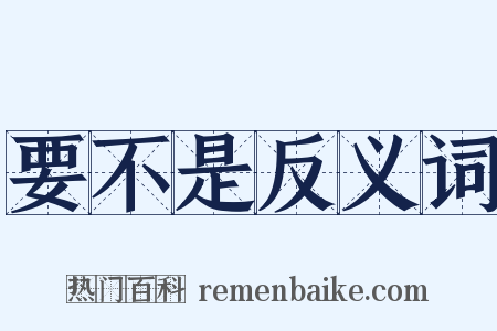 要不是反义词是什么意思的图片